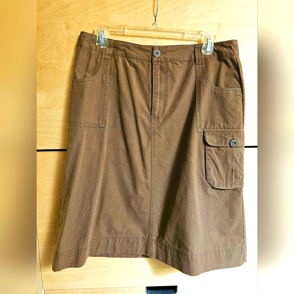 Newport News tan jeans skirt